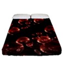 Fractal Chocolate Balls On Black Background Fitted Sheet (Queen Size) View1