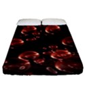 Fractal Chocolate Balls On Black Background Fitted Sheet (King Size) View1