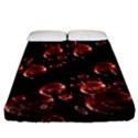 Fractal Chocolate Balls On Black Background Fitted Sheet (California King Size) View1