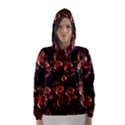 Fractal Chocolate Balls On Black Background Hooded Wind Breaker (Women) View1