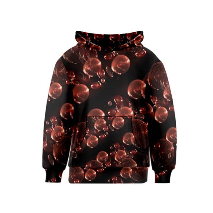 Fractal Chocolate Balls On Black Background Kids  Pullover Hoodie