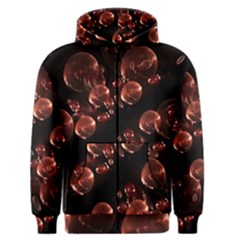 Fractal Chocolate Balls On Black Background Men s Zipper Hoodie