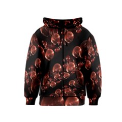 Fractal Chocolate Balls On Black Background Kids  Zipper Hoodie