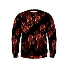 Fractal Chocolate Balls On Black Background Kids  Sweatshirt