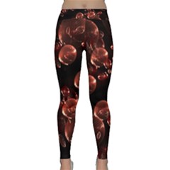 Fractal Chocolate Balls On Black Background Classic Yoga Leggings