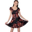 Fractal Chocolate Balls On Black Background Cap Sleeve Dresses View1