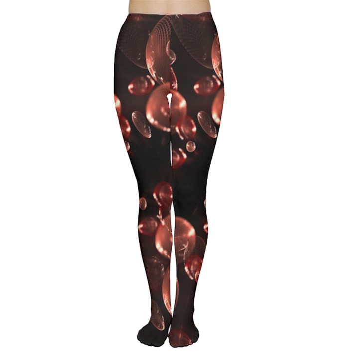 Fractal Chocolate Balls On Black Background Women s Tights