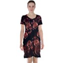 Fractal Chocolate Balls On Black Background Short Sleeve Nightdress View1