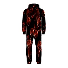 Fractal Chocolate Balls On Black Background Hooded Jumpsuit (Kids)