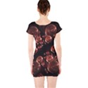 Fractal Chocolate Balls On Black Background Short Sleeve Bodycon Dress View2