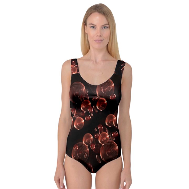 Fractal Chocolate Balls On Black Background Princess Tank Leotard 