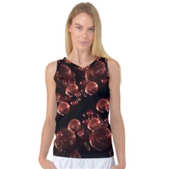 Fractal Chocolate Balls On Black Background Women s Basketball Tank Top