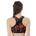 Fractal Chocolate Balls On Black Background Sports Bra with Border View2