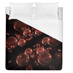 Fractal Chocolate Balls On Black Background Duvet Cover (Queen Size)