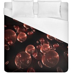 Fractal Chocolate Balls On Black Background Duvet Cover (King Size)