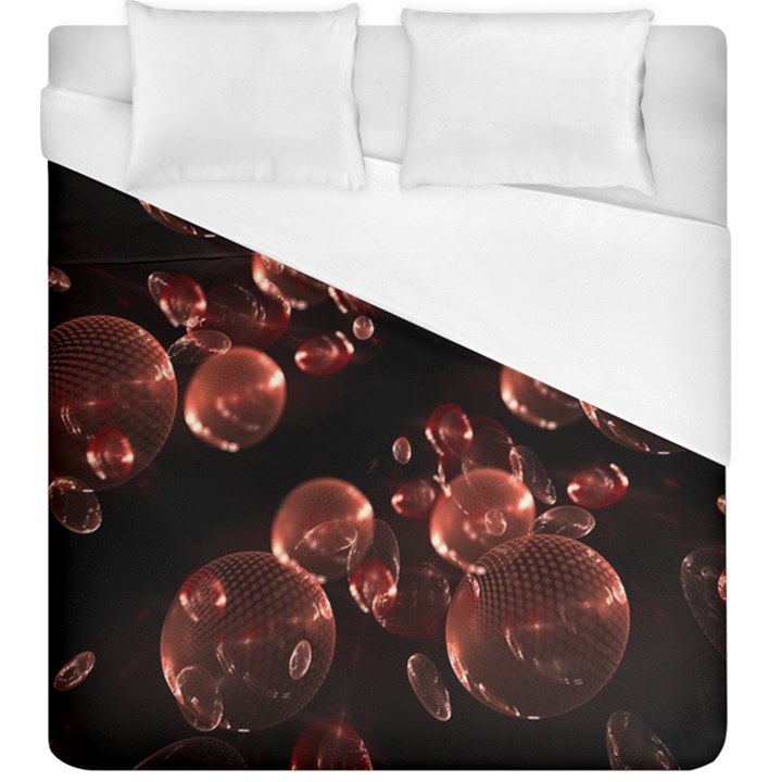 Fractal Chocolate Balls On Black Background Duvet Cover (King Size)