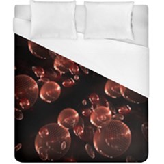 Fractal Chocolate Balls On Black Background Duvet Cover (California King Size)