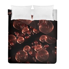 Fractal Chocolate Balls On Black Background Duvet Cover Double Side (Full/ Double Size)