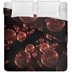 Fractal Chocolate Balls On Black Background Duvet Cover Double Side (King Size)