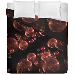 Fractal Chocolate Balls On Black Background Duvet Cover Double Side (california King Size) by Simbadda