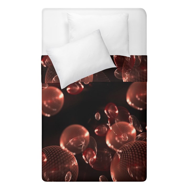 Fractal Chocolate Balls On Black Background Duvet Cover Double Side (Single Size)