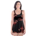 Fractal Chocolate Balls On Black Background Skater Dress Swimsuit View1