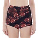 Fractal Chocolate Balls On Black Background High-Waisted Bikini Bottoms View1