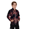 Fractal Chocolate Balls On Black Background Wind Breaker (Kids) View1