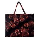 Fractal Chocolate Balls On Black Background Zipper Large Tote Bag View1