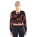 Fractal Chocolate Balls On Black Background Women s Cropped Sweatshirt View2