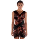 Fractal Chocolate Balls On Black Background Wrap Front Bodycon Dress View1