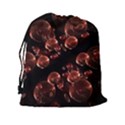 Fractal Chocolate Balls On Black Background Drawstring Pouches (XXL) View2