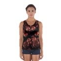 Fractal Chocolate Balls On Black Background Women s Sport Tank Top  View1