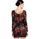 Fractal Chocolate Balls On Black Background Long Sleeve Velvet Bodycon Dress View2