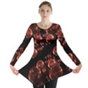 Fractal Chocolate Balls On Black Background Long Sleeve Tunic  View1