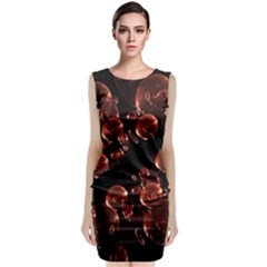 Fractal Chocolate Balls On Black Background Classic Sleeveless Midi Dress