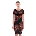 Fractal Chocolate Balls On Black Background Classic Short Sleeve Midi Dress View1