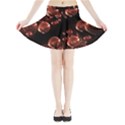 Fractal Chocolate Balls On Black Background Mini Flare Skirt View3