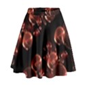 Fractal Chocolate Balls On Black Background High Waist Skirt View1