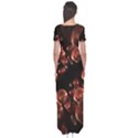 Fractal Chocolate Balls On Black Background Short Sleeve Maxi Dress View2