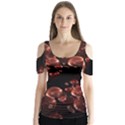 Fractal Chocolate Balls On Black Background Butterfly Sleeve Cutout Tee  View1