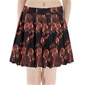 Fractal Chocolate Balls On Black Background Pleated Mini Skirt View1