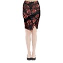 Fractal Chocolate Balls On Black Background Midi Wrap Pencil Skirt View1