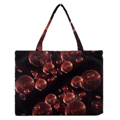 Fractal Chocolate Balls On Black Background Medium Zipper Tote Bag