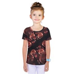 Fractal Chocolate Balls On Black Background Kids  One Piece Tee