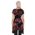 Fractal Chocolate Balls On Black Background Short Sleeve Side Drop Tunic View2