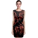 Fractal Chocolate Balls On Black Background Sleeveless Velvet Midi Dress View1