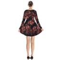 Fractal Chocolate Balls On Black Background Long Sleeve Velvet V-neck Dress View2