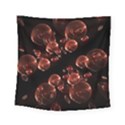 Fractal Chocolate Balls On Black Background Square Tapestry (Small) View1