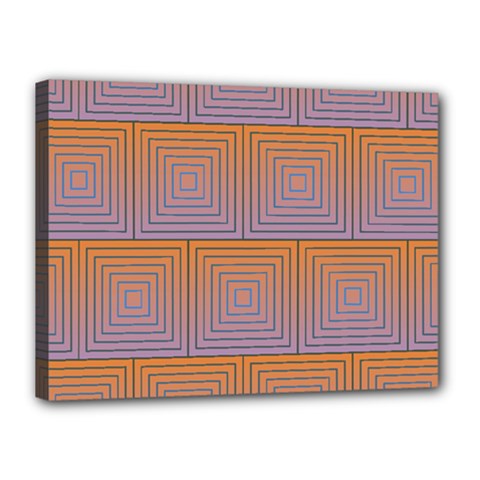 Brick Wall Squared Concentric Squares Canvas 16  X 12  by Simbadda